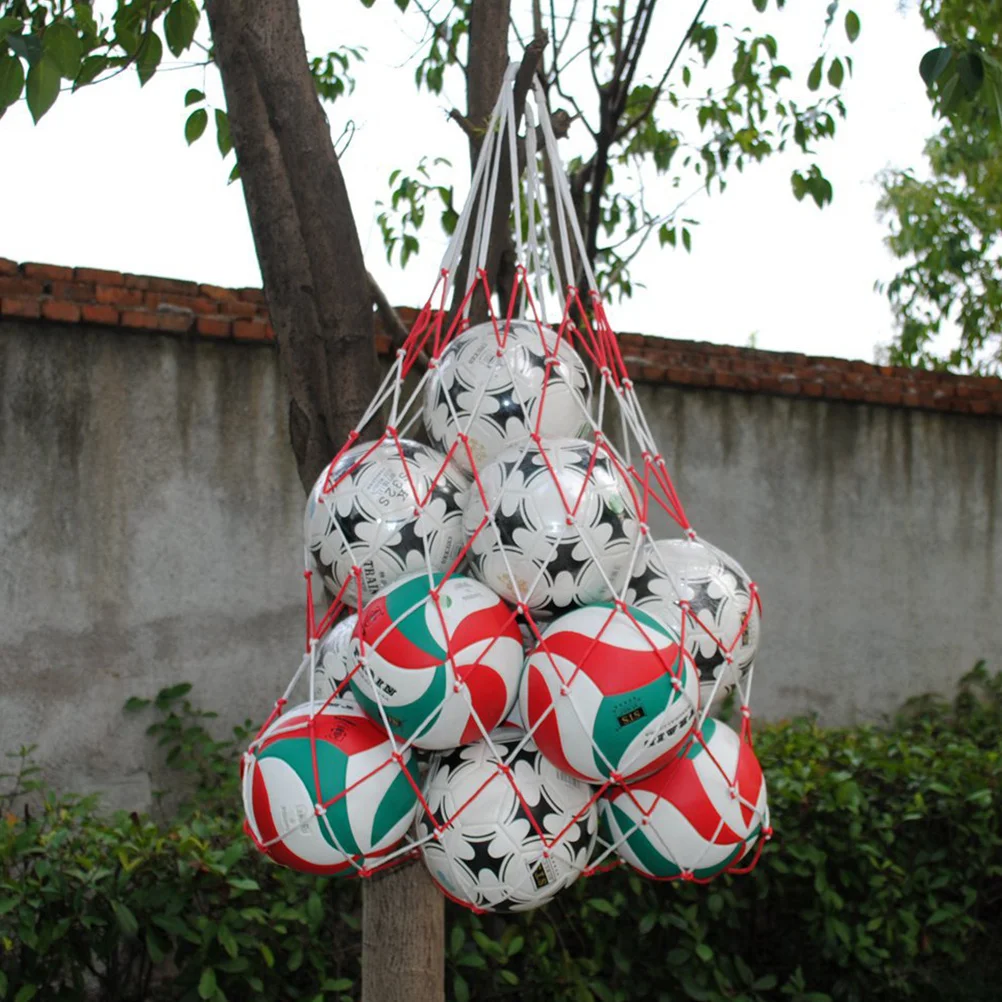 1개 고용량 볼 보관 네트백 두꺼운 벨트로 봉제된 내구성 디자인 학교 훈련 기관 회사 선택