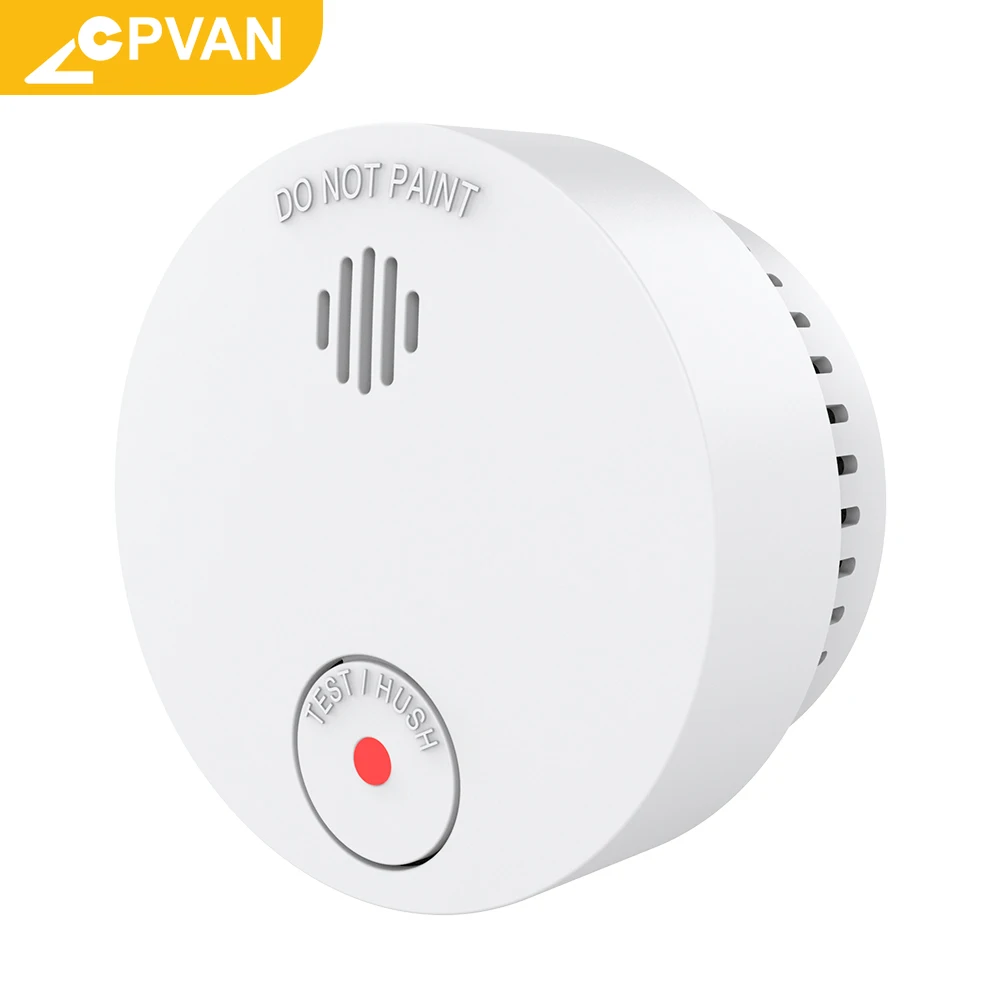 CPVAN-Detector de humo fotoeléctrico independiente, Sensor de fuego de alta sensibilidad para uso doméstico, sistema de alarma contra incendios