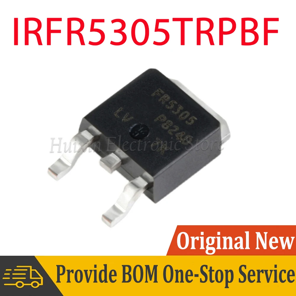 

2-10pcs IRFR5305TRPBF IRF5305 FR5305 IRFR5305PBF TO-252 P-channel -55V/-31A MOSFET Chip IC New Original