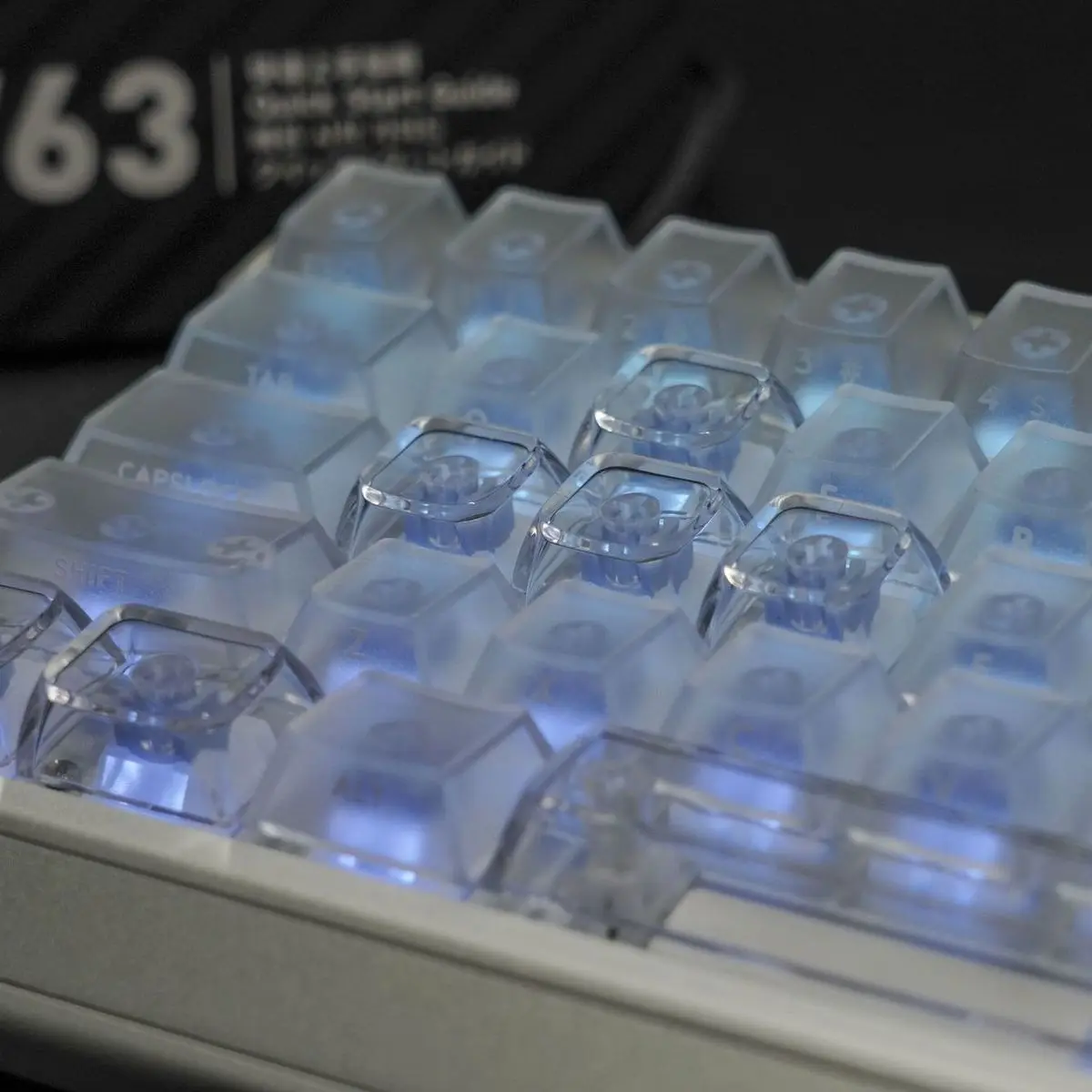4 Keys WASD Arrow Keycaps XDA Profile Clear Frosted Transparent PC Replacement for Mechanical Keyboard Cherry MX RGB Gaming DIY