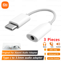Original Xiaomi Usb Type C To 3.5mm Aux Audio Adapter Earphone Jack Converter For Mi 13T 13 12 Pro 12S Ultra Pad 6 Redmi K60 Pro