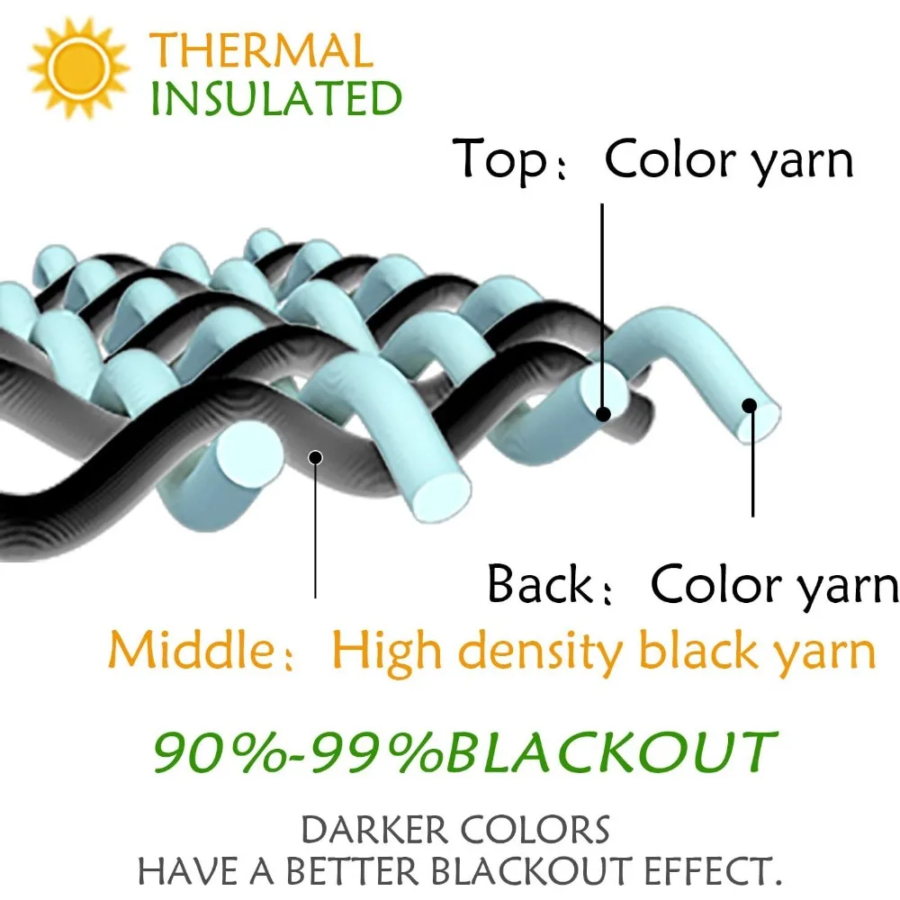 Extra lange verduisteringsgordijnen met dubbele knijpplooi voor 2-laags ramen, marineblauw, 72 inch, hangend per haken