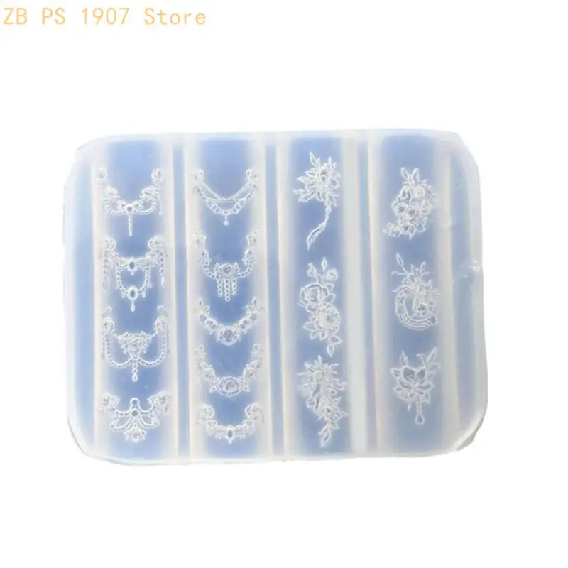 

Art Silicone Mold Flower Chain Manicure Training Tool Manicure Molds 55KA