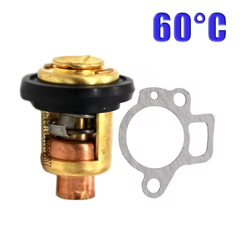 Thermostat 66M-12411-00 6G8-12411 and Gasket 62Y-12411-A1 for YAMAHA 4 stroke 2.5HP 4HP 8HP 15HP 30HP 40HP 50HP 60HP 70HP 80HP