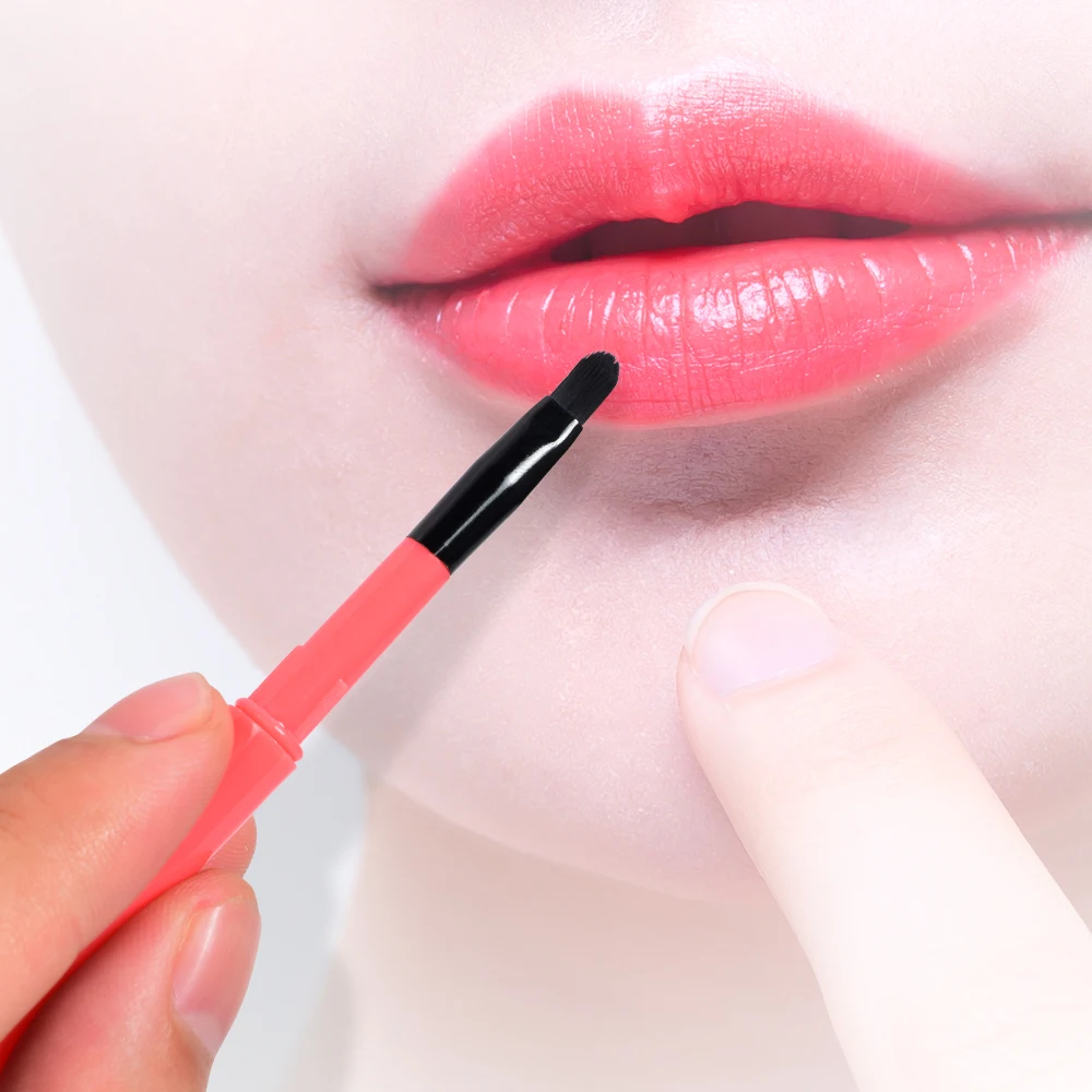 2026 new 12 pcs Women's Fashion Brush Portable Automatic Retractable Lip Brush With Lid Eyeliner Brushmakeup brushes