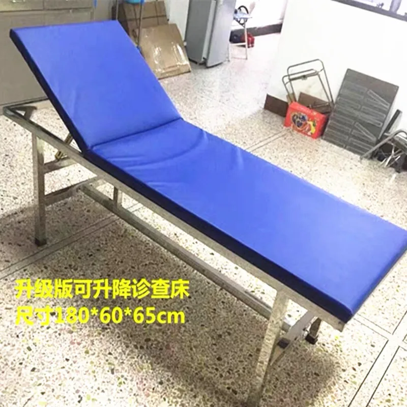 Thickened stainless steel massage bed, beauty salon massage pattern embroidery bed, hospital maternity examination bed