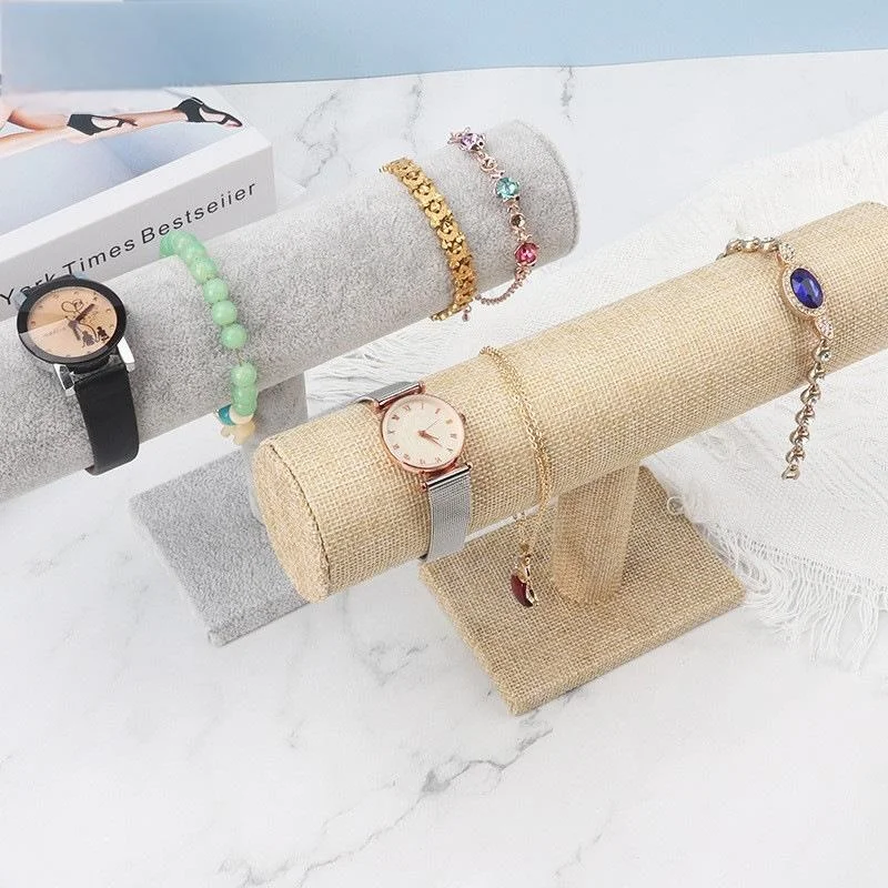 سلسلة مجوهرات هيرباند ساعة قلادة سوار عرض موقف حامل الرف T-bar سوار عرض موقف حامل ساعة العرض #3