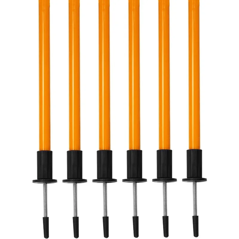 

Soccer Innovations 1-Inch Speed and Agility Training Poles with Metal Spike, Set of 6