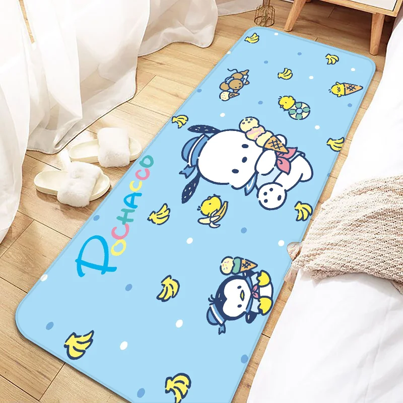 

Kawaii Sanrios Pochacco Door Mat Entrance Non-slip Doormat Washable Kitchen Carpet Living Room Hallway Rugs Bathroom Door Mats