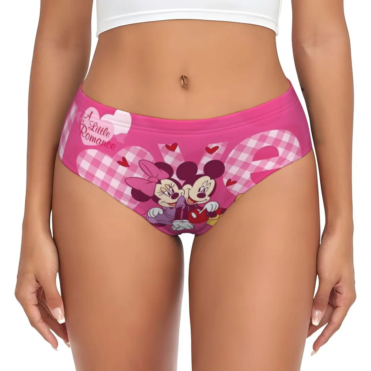 Biancheria intima personalizzata dei riassunti comici di comfort delle mutandine di amore di Minnie del fumetto delle donne