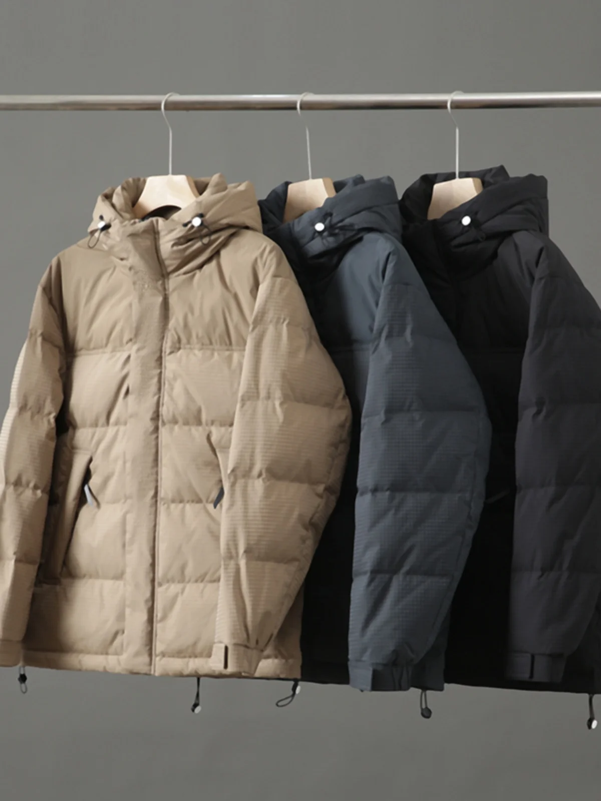 

90 Du down Hooded Puffer Jaet High Fluffy Men's Faionable Winter New Sle Ba Heat Reflection Warm And Sli