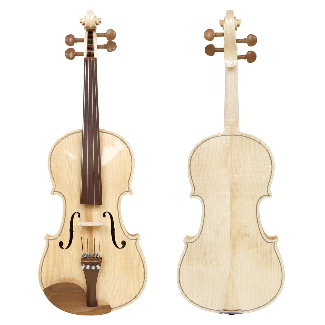 Professional Violin 4/4 Beginner Violin Maple Tiger Stripe Violins Set with Case Bow Violin Shoulder Rest Tuner Mute Rosin Parts