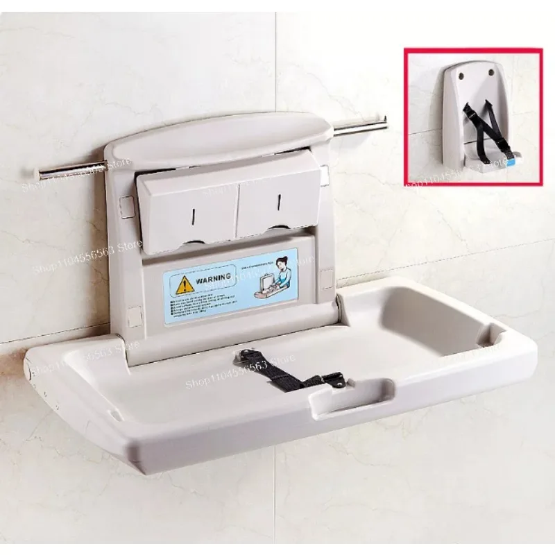 Foldable Wall-mounted Baby Care Table, Multifunctional Diaper Changing Table, Baby Recliner for Infant Diaper Change