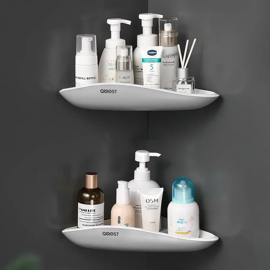 Shower Organizer Corner Shelf, Bathroom Shelves on Wall, Plastic Bathroom Organizer and Storage, Bathroom Rack Storage Shelf