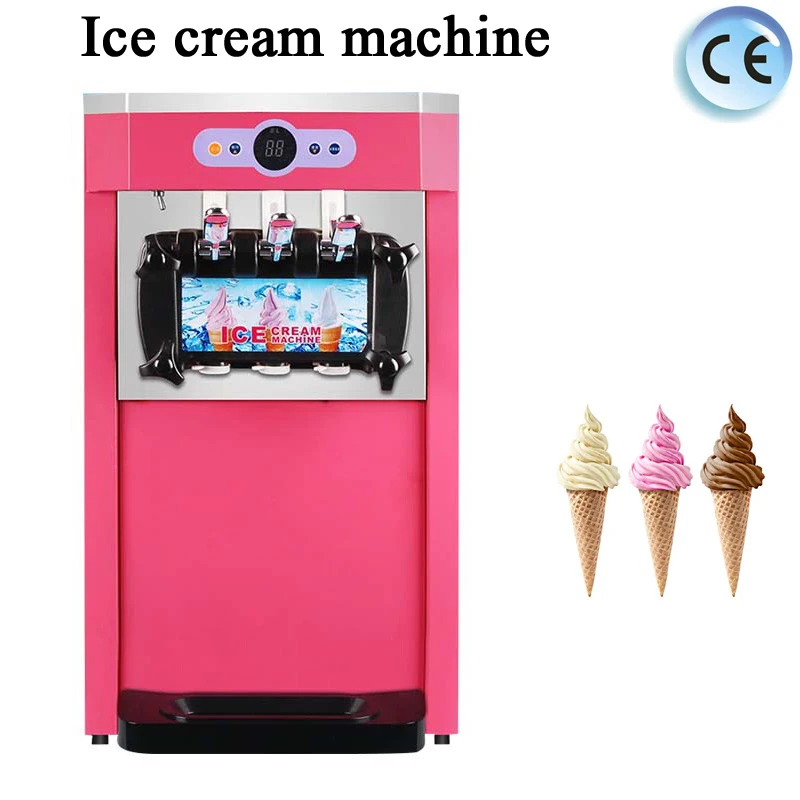 

Commercial Ice Cream Maker, 10-20L/H Yield, 1000W Countertop Soft Serve Machine With 4.5L Hopper 1.6L Cylinder Touch