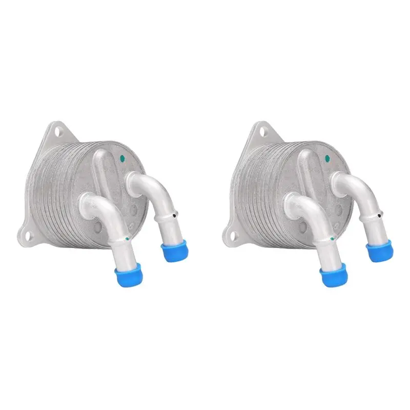 2X 24148627861 7089720 New Engine Transmission Oil Cooler For Fiat MINI Cooper S F56 Jeep Compass 2015-