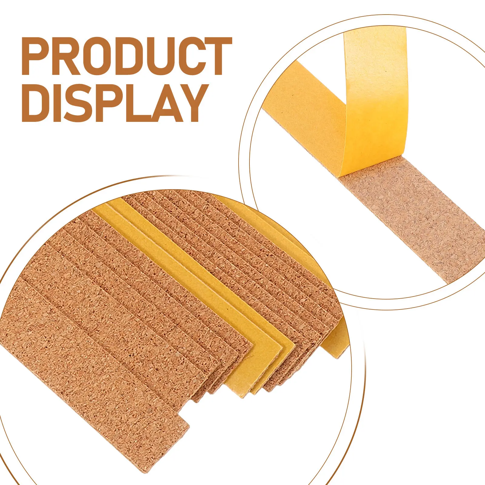 24Pcs Self-Adhesive Soft Cork Hat Padding Tape for Size Reduction Comfortable Thin Insert Roll for Fedora Cowboy Baseball Caps