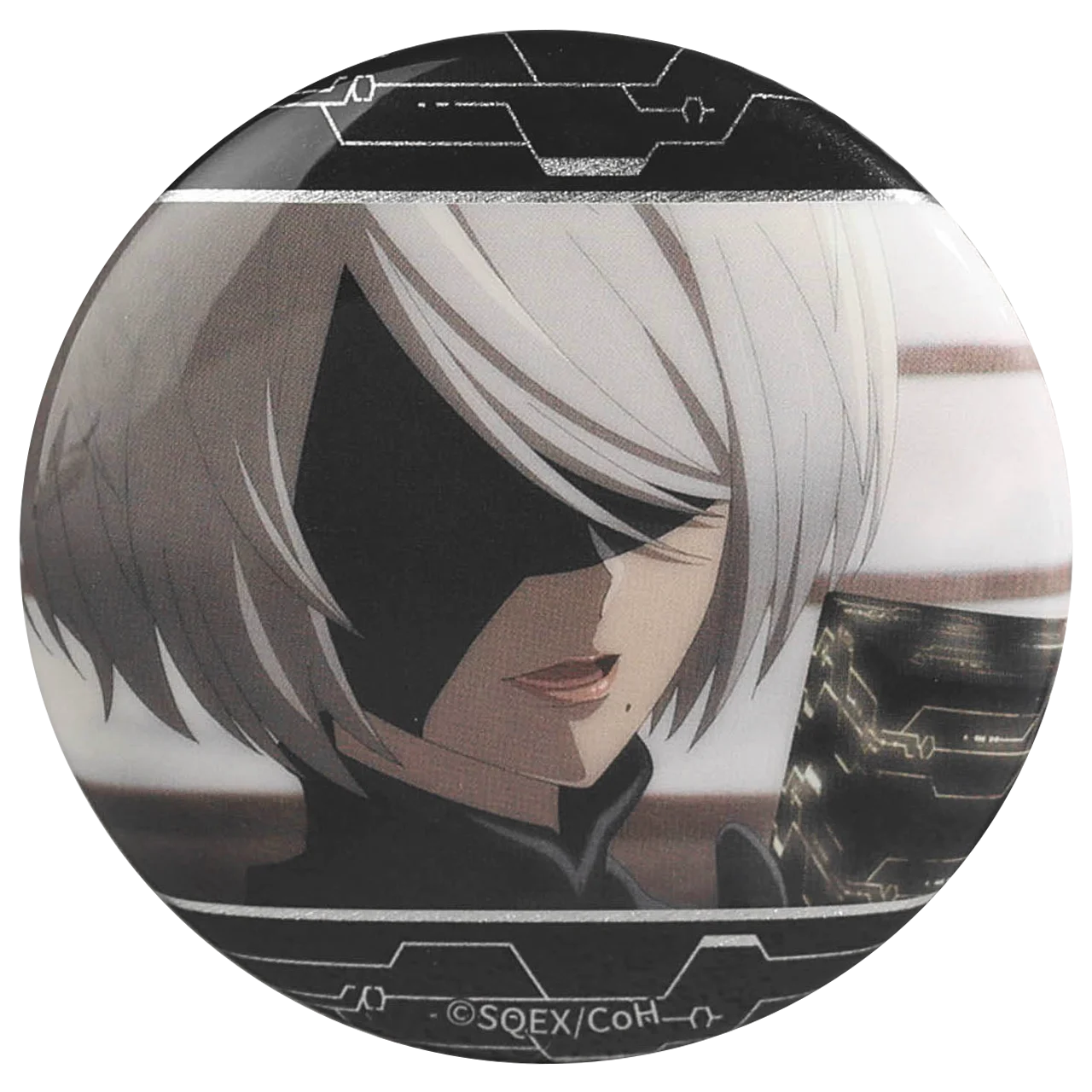 Gioco 58mm NieR Automata YoRHa No. Spilla in banda stagnata SPTE con distintivo per COSTUME cosplay di 2 tipi B S ﻿   Prop Gilf