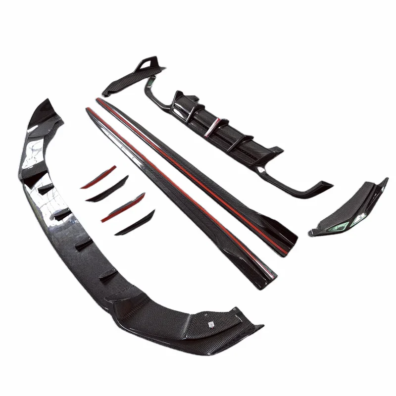 Factory direct selling carbon fiber AE style front bumper edge rear diffuser side skirt for 19-23 BMW F98 X4M F97 X3M body kit