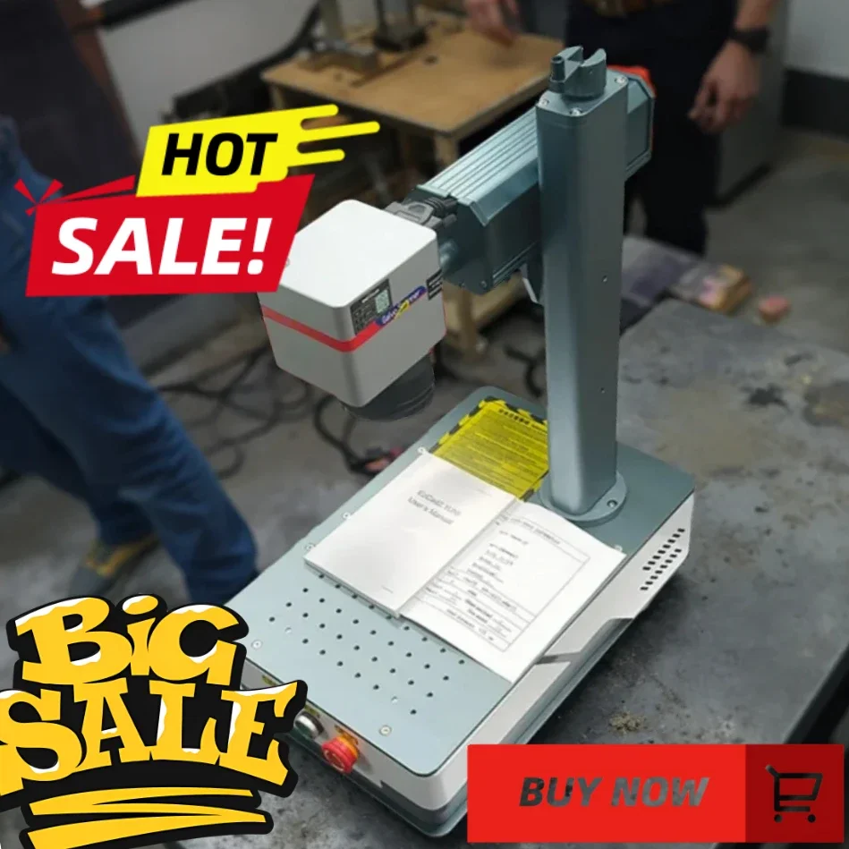 US Stock Raycus Desktop Fiber Laser Marking Machine 30W 50W Mini Nameplate Engraver Local Warehouse Fast Delivery Wood Metal Glass Engraving Milling Router Chuck Machinery