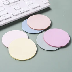 50 Vellen Rond Geplaatst Het Plakkerig Notitieblok Notitieblokken Memo Pads Transparante Tabbladen Plakkerig Student School Kantoorbenodigdheden 70X70Mm