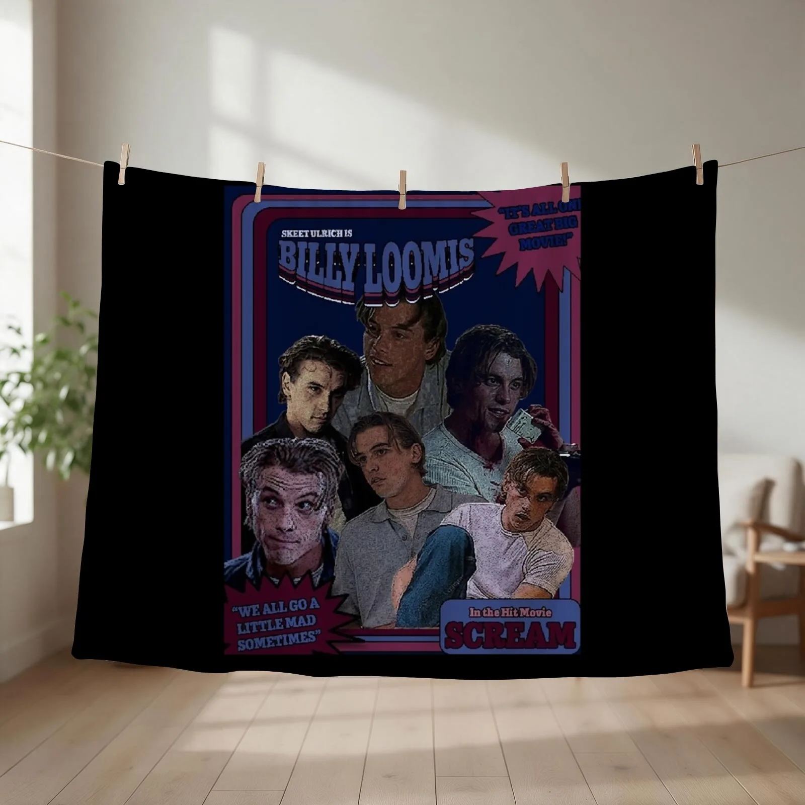 Billy Loomis Throw Blanket couch cozy soft plush fuzzy picnic outdoor blanket