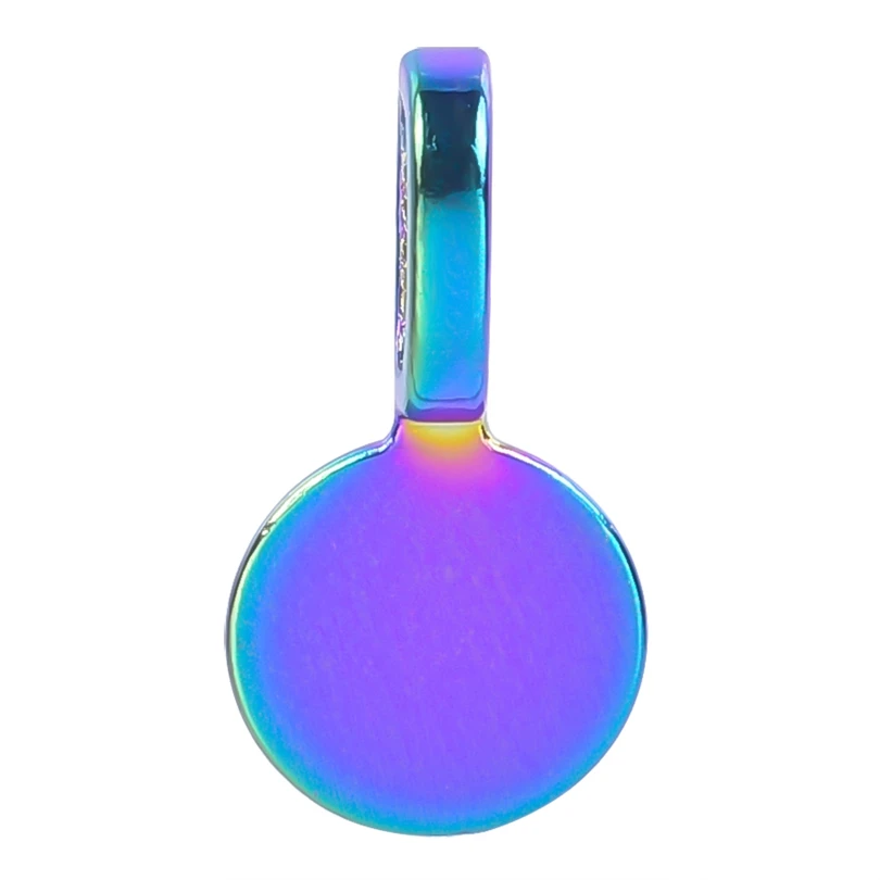 

5pcs/Lot 18mm*9mm Rainbow Color Zinc Alloy Charms Pendant Round Bail For DIY Making Material Jewelry Accessories and Parts