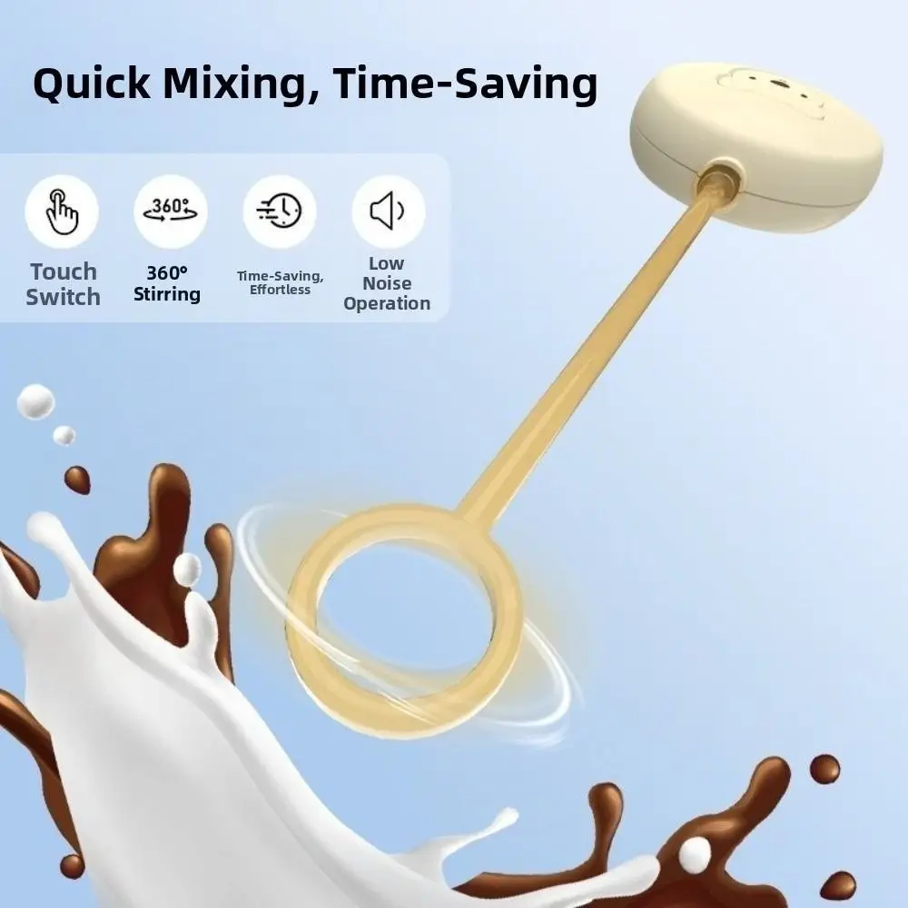 Pengaduk Susu Elektrik Nirkabel Model Baterai Pengocok Kopi Elektrik Mixer Portabel Otomatis Pembuat Busa Susu Dapur