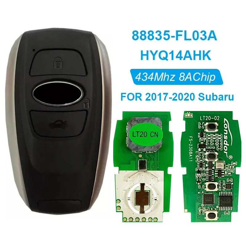 

CN034007 Replacement Key Fob For Subaru Forester Legacy Impreza Smart Key HYQ14AHK 434MHZ 8A Chip 231451-7000 Keyless Entry