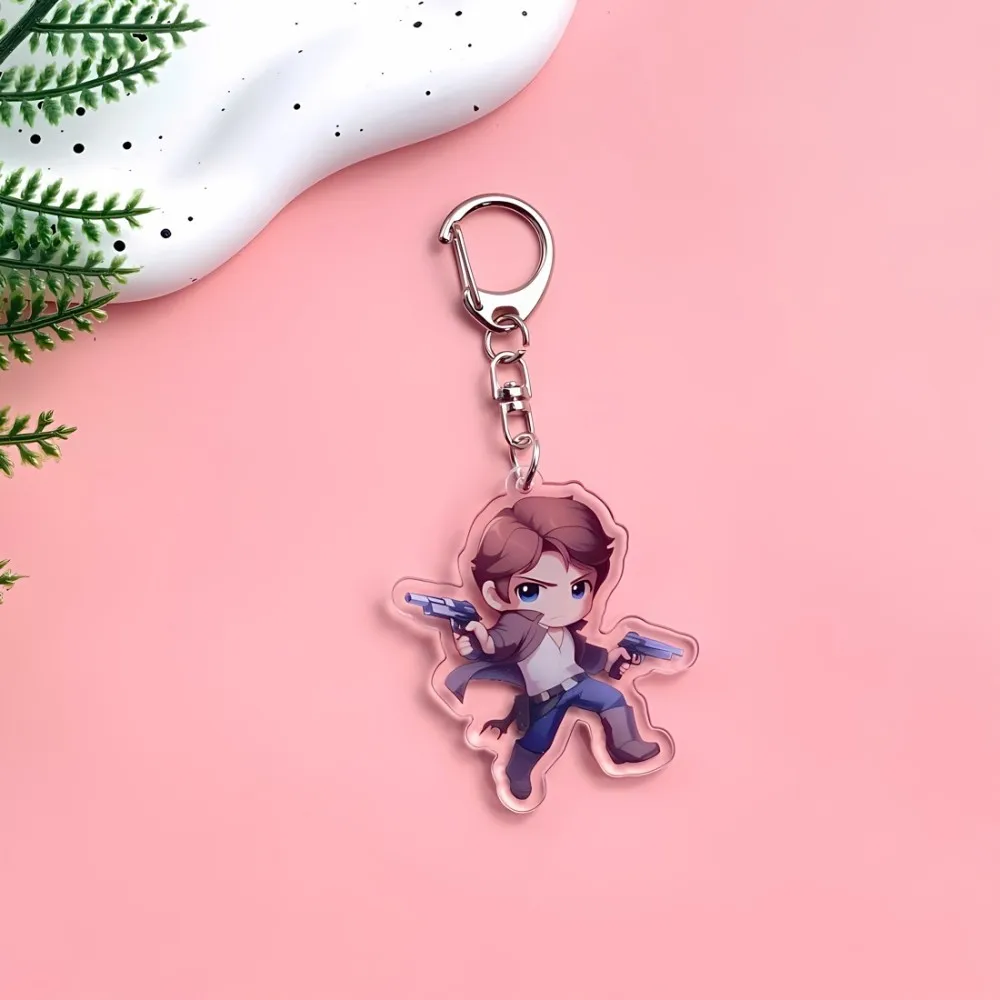 ديزني حرب النجوم الاكريليك الإبداعية المفاتيح الاكسسوارات حقيبة سحر لطيف على ظهره قلادة مضحك كيرينغ مجوهرات المشجعين الأصدقاء الهدايا