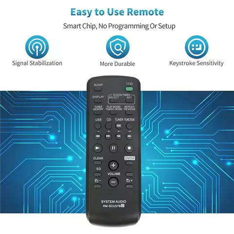 ABGI-3X Replace Remote RM-SCU37B For Sony Mini HI-FI Component System LBT-SH2000 SS-SH2000 CMT-BX3 CMT-BX30R HCD-CBX3