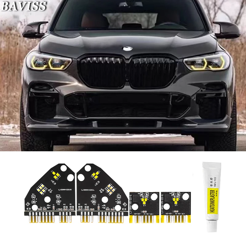 

Белые дневные фонари, фонари с полным покрытием Laserlicht для 2020 2021 2022 евро BMW X5 G05 X6 G06 40ix 50ix, дневные фонари для внедорожников