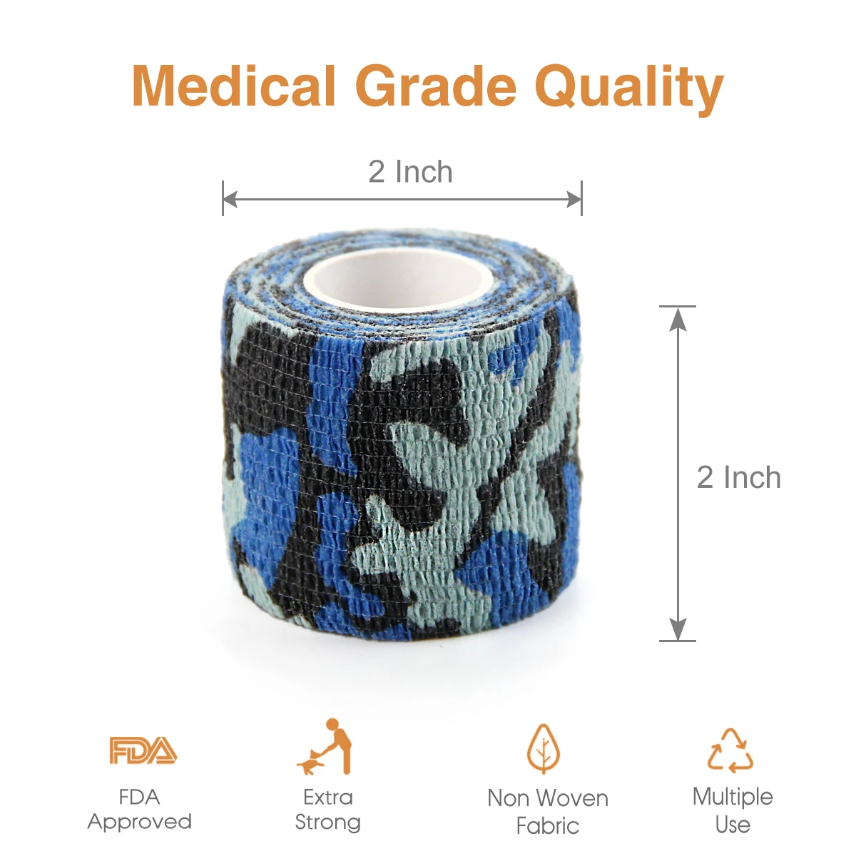 24 Rolls Camouflage Self Adhesive Bandage Wraps Elastic Cohesive Bandage Vet Tape for Pet Animals Fingers Ankles Wrists Elbows