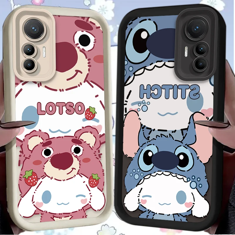 귀여운 디즈니 커플 소프트 폰 케이스 샤오미 미 15 울트라 14 13 12 12S 12X 11 라이트 5G NE 13T 12T 11T 14T 프로 매트 백 커버