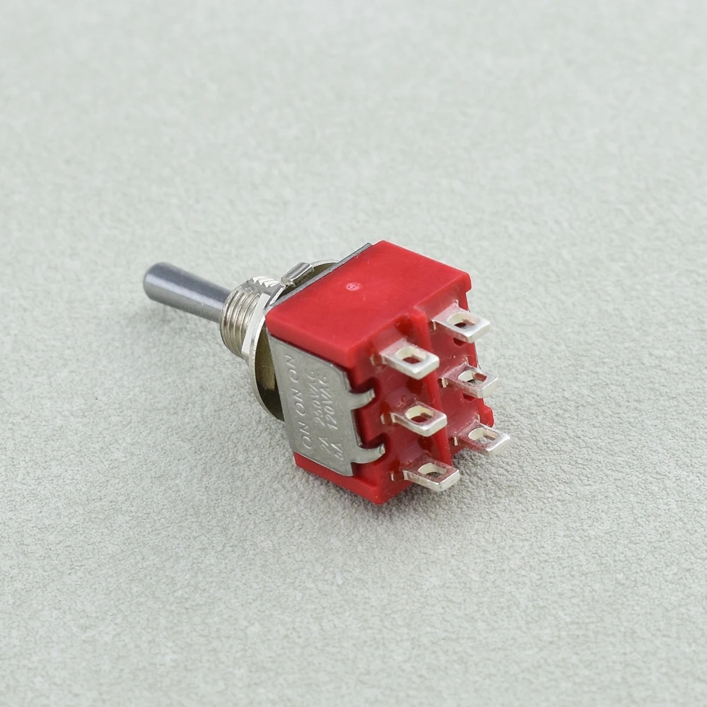 1 Piece ON-ON-ON/ ON-OFF-ON 3-way /ON-ON 2-way DPDT Mini Toggle Switch for Electric Guitar or Bass - Made in TaiWan