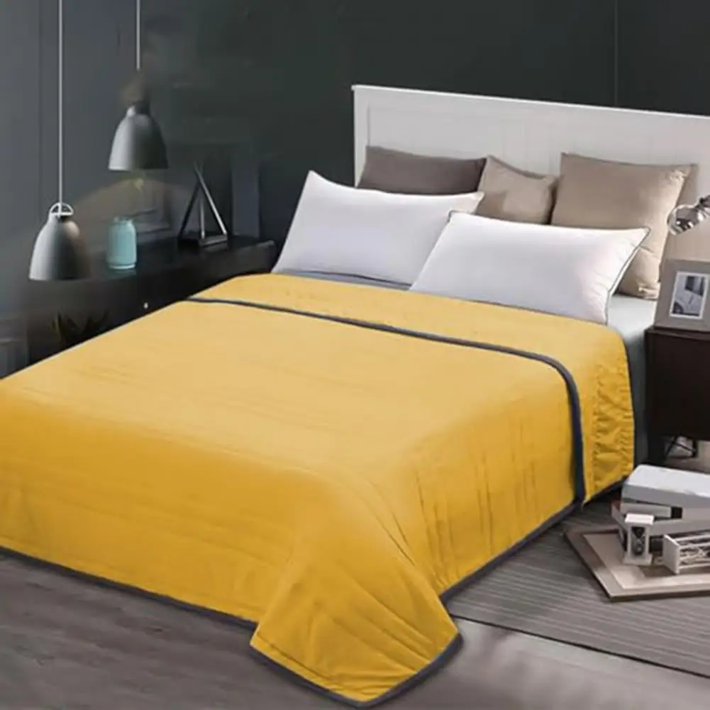 Lightweight Bedspread Ice Silk Quilt for Summer Sleep Lightweight Absorbent Comforter for Sofa Bed Machine Washable All-season