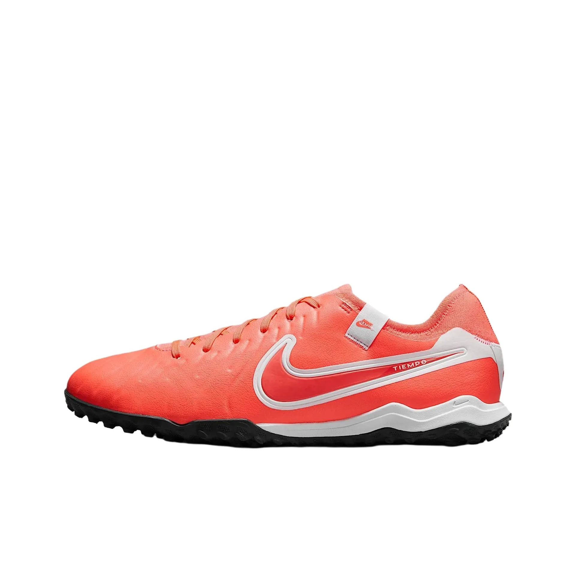 Chaussures de football Nike Tiempo Legend 10 Pro pour hommes, coupe basse, rouge roche volcanique/blanc