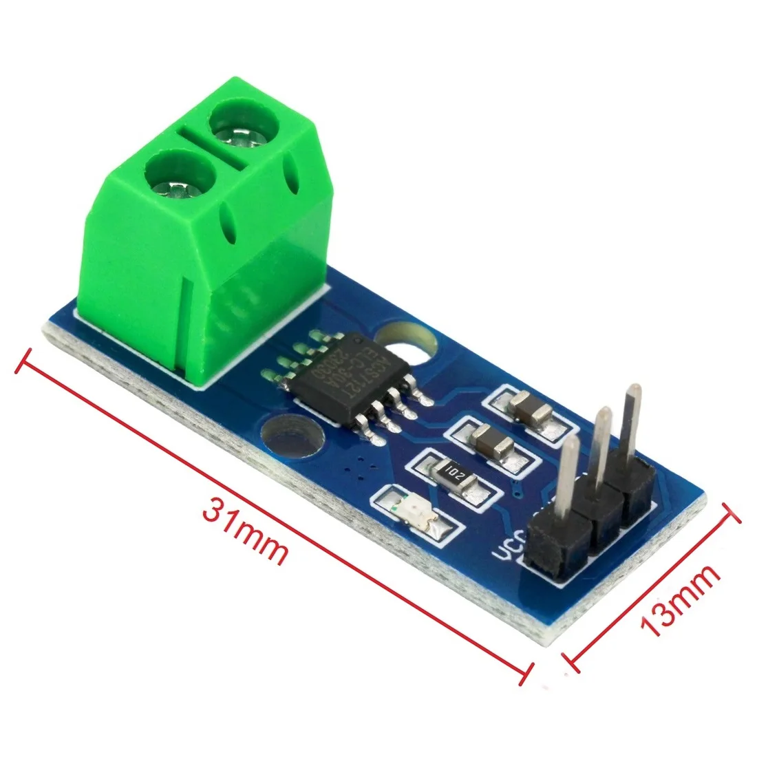 Módulo de Sensor de corriente Hall 5A 20A 30A ACS712, rango de medición, módulo analógico, placa Hall para Arduino ACS712TELC- 5A/20A/30A