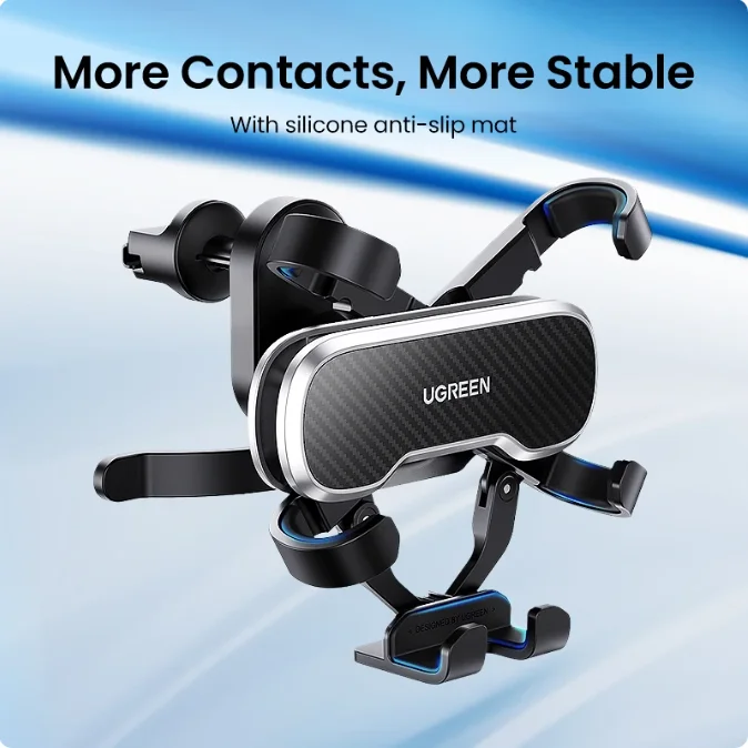 Soporte para teléfono UGREEN en el soporte para teléfono móvil con clip para salida de aire del coche Soporte GPS para iPhone 15 14 Soporte para teléfono para automóvil