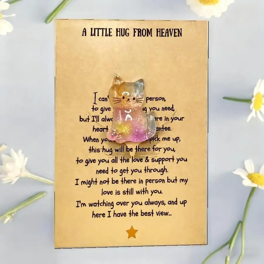 1/5/10/20/50/100pcs Exquisite Shiny Lucky Cat Greeting Card with Resin Kitten Charm, Ideal for Birthdays, Thanksgiving, Christma