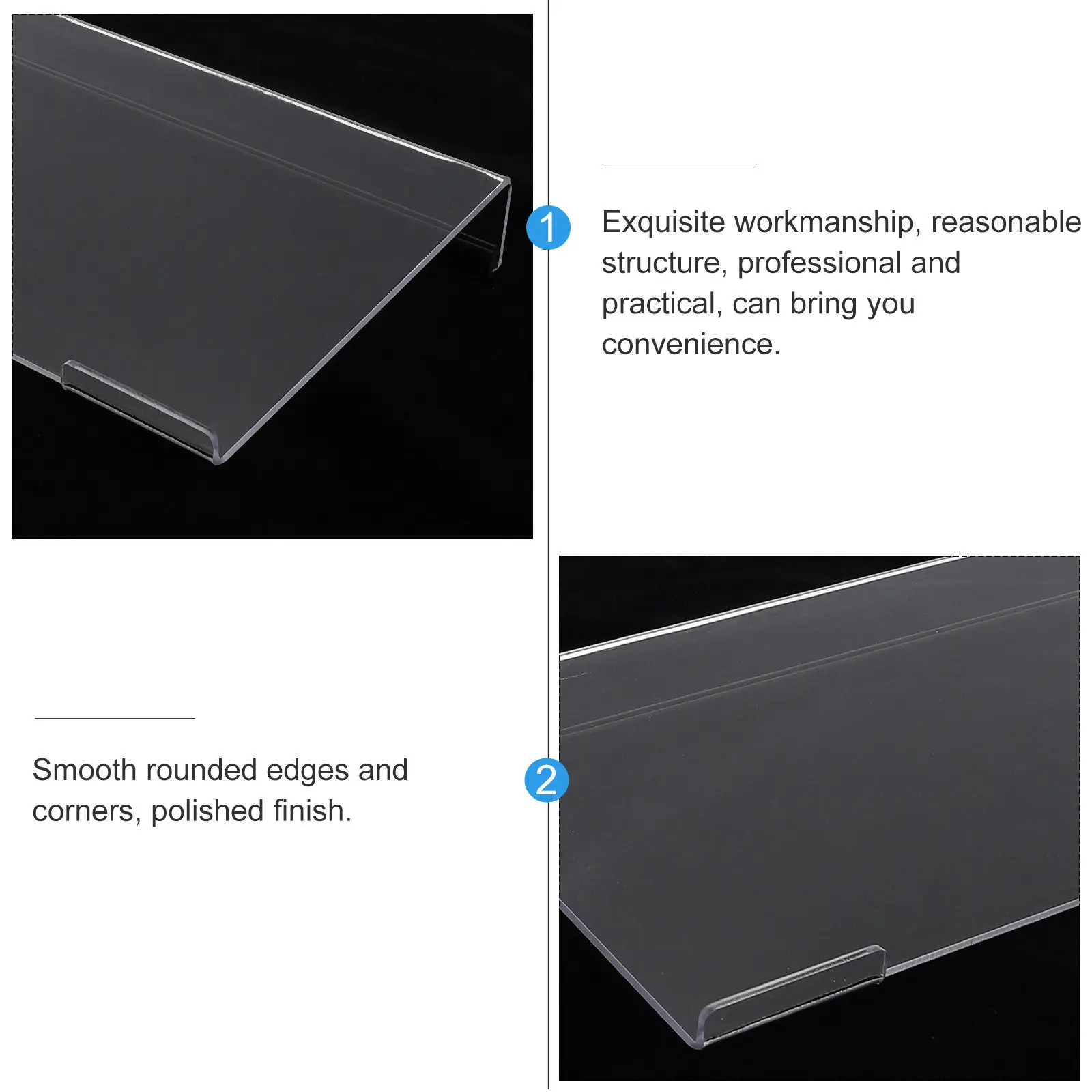 

Подставка для клавиатуры из прозрачного акрила для компьютерного стола, регулируемый поднос для мыши, настольный подъемник, наклонный держатель, подставка для ПК, опоры для монитора