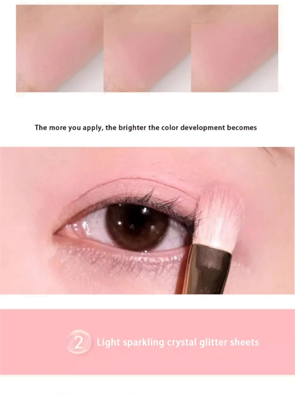 Korean low saturation eyeshadow tray pink shimmer matte bright pearl eyeshadow durable cosmetics natural women's cosmetics