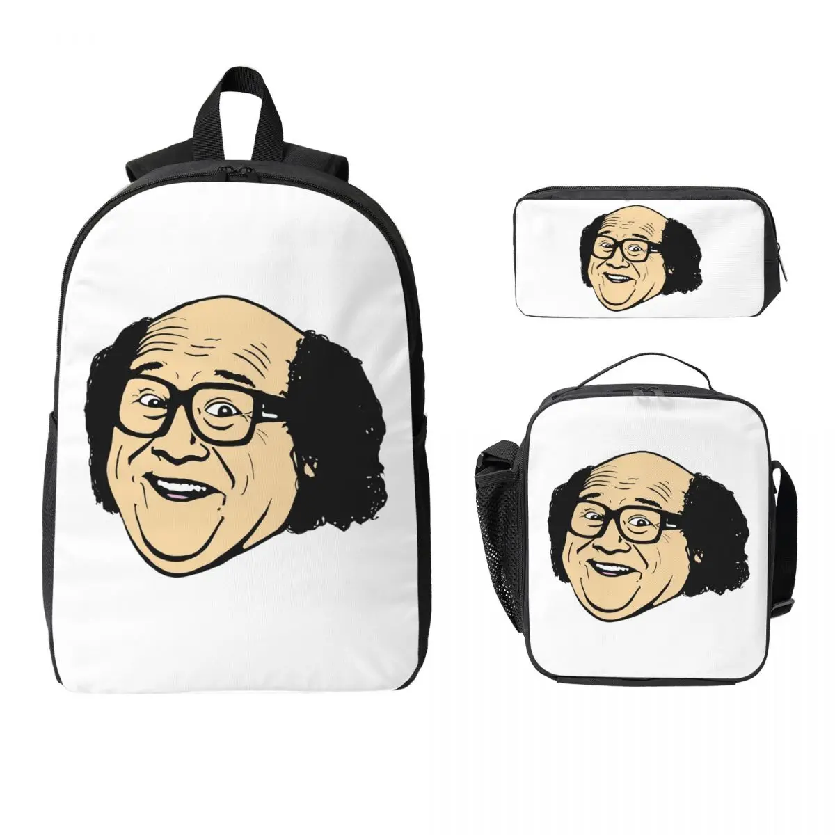 

Danny Devito Backpack Student BookBag School Bag Computer Shoulder Bags 3ps Insulated Lunch Bag Pencil Case