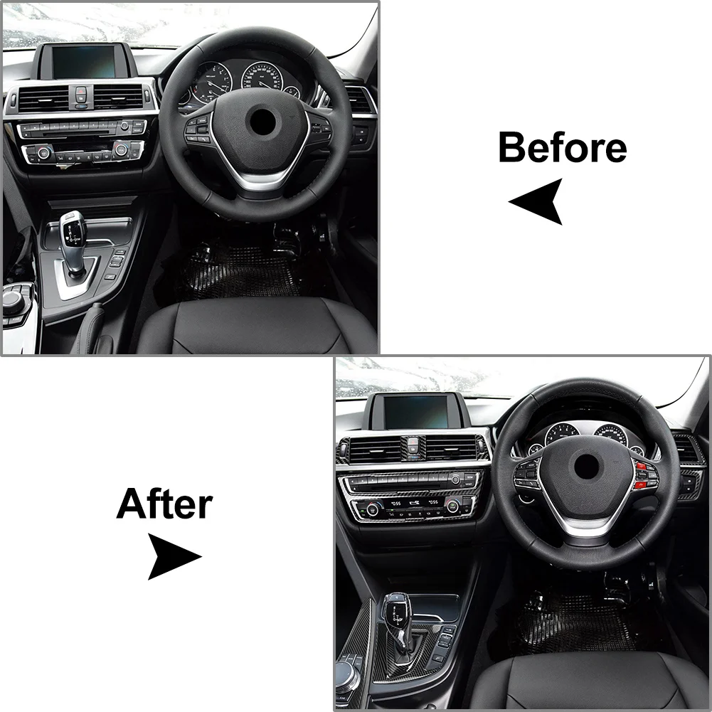 39 Pcs RHD Car Interior Decoration Trim Sticker For BMW F30 3 Series GT F34 2013 2014 2015 2016 2017 2018 2019