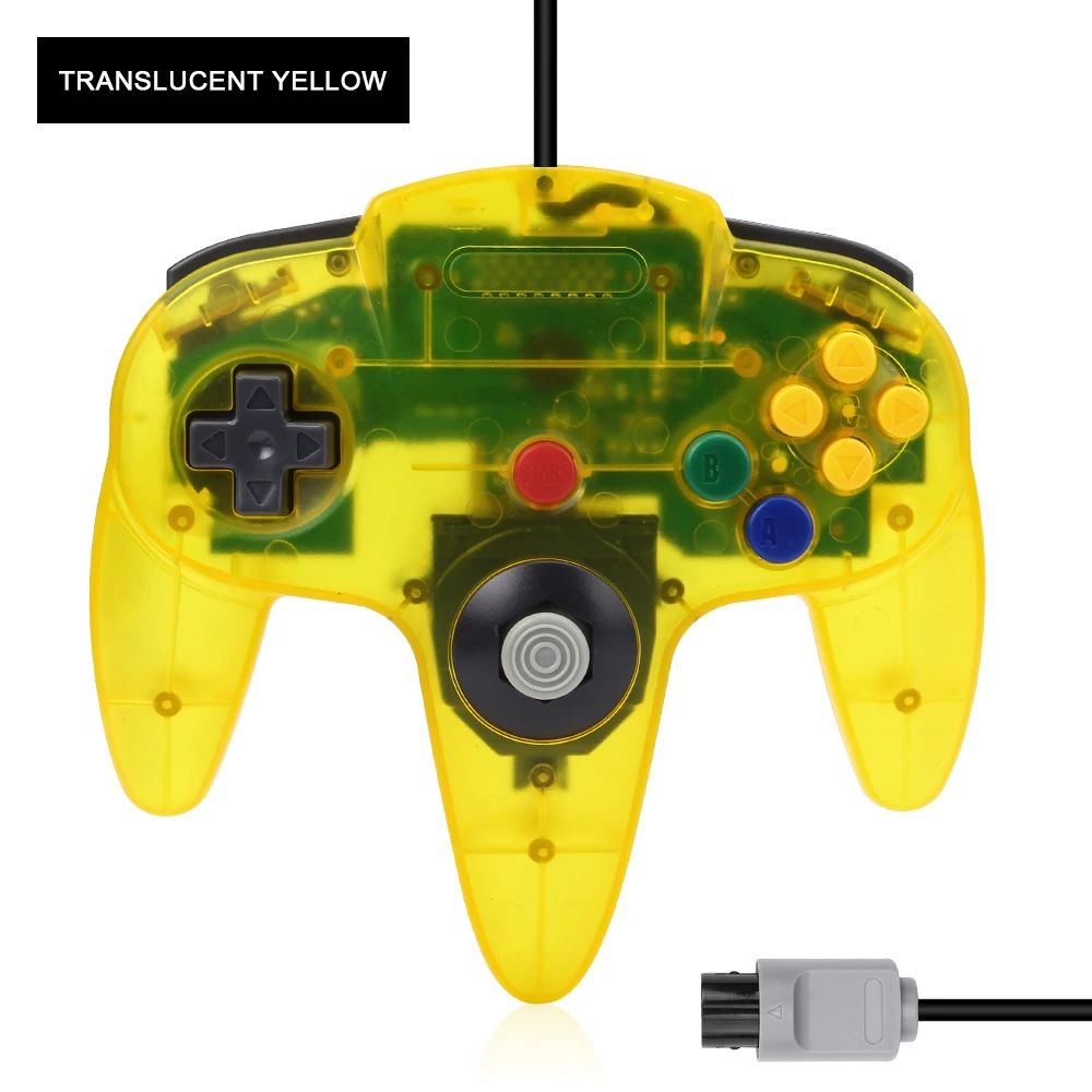 8 kleuren bedrade gamepad voor N64 console Joypad-bediening voor N64 klassieke joystick retro gameconsole gamepadaccessoires