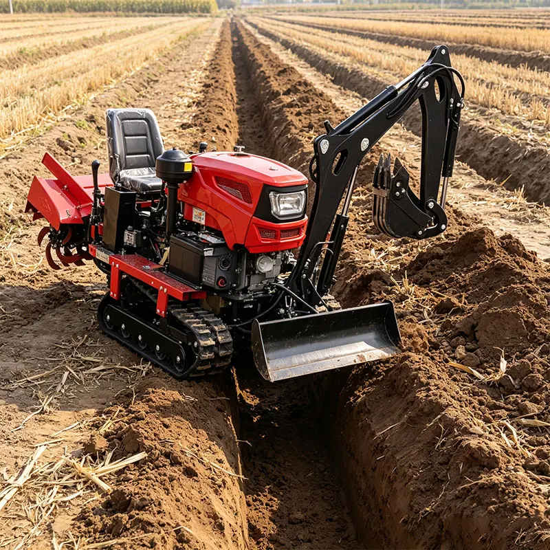 Customized 80HP Paddy Soil Preparation Crawler Levelling Stubble Breaking Furrow Ridging Drip Tape Fertilizing CE