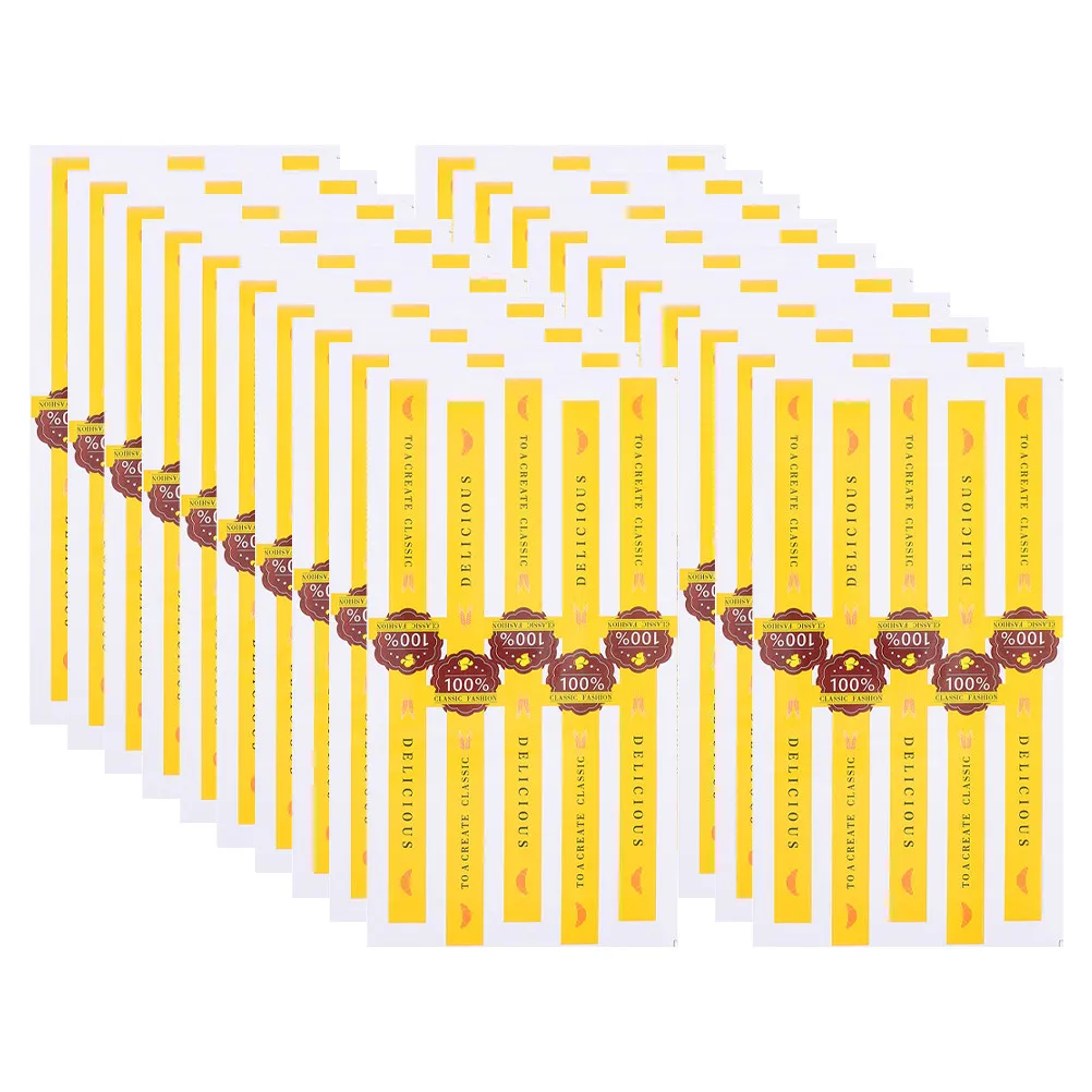 

200Pcs Self Adhesive Cake Sealing Stickers Decorative Baking Packaging Labels Tamper Evident Seal for Cookie Box Bakery Goods