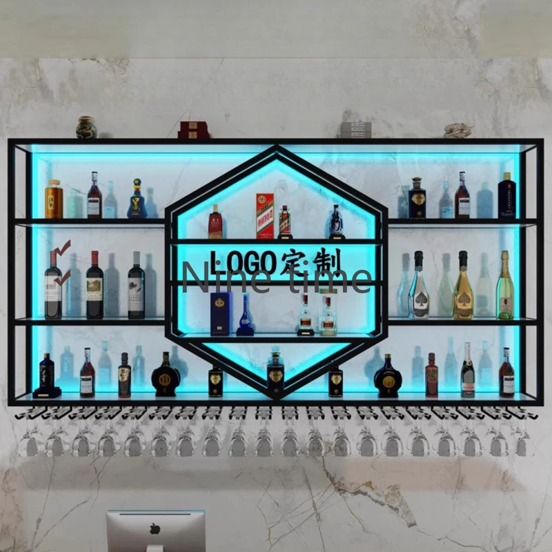 Cocktail Traditional Wine Cabinets Shelf Living Room Salon Small Bar Cabinet Whisky Storage Armario Para Vinos Liquor Furniture