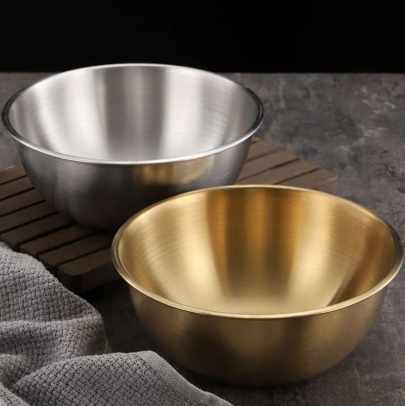 Kitchen Stainless Steel Bowl Korean Ramen Bowl Fruit Salad Bowl Mixing Bowl with Scale