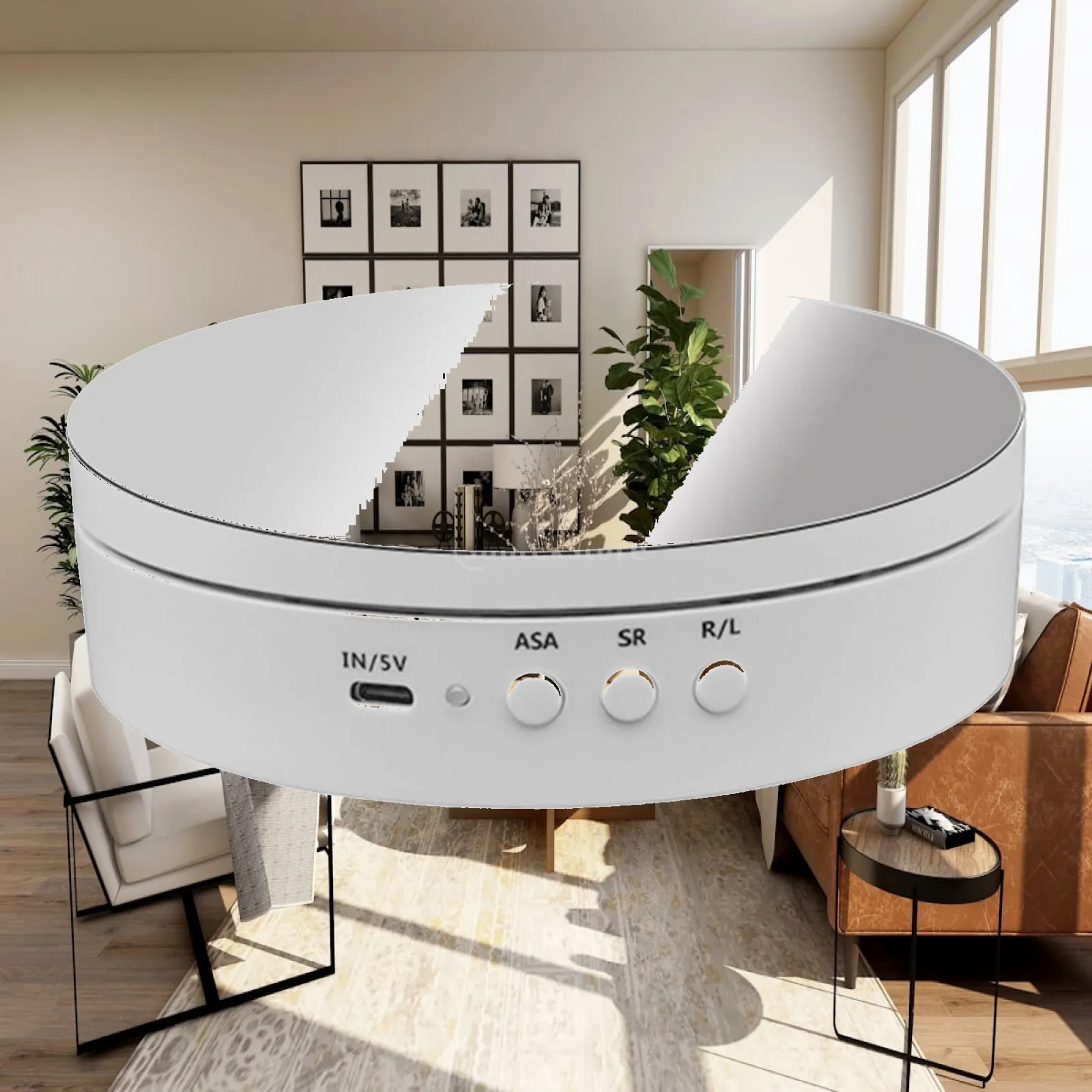 360 Degree Rotating Display Stand Electric Turntable USB Power ABS Motorized Jewelry Holder 3 Speeds Adjustable for Showcase